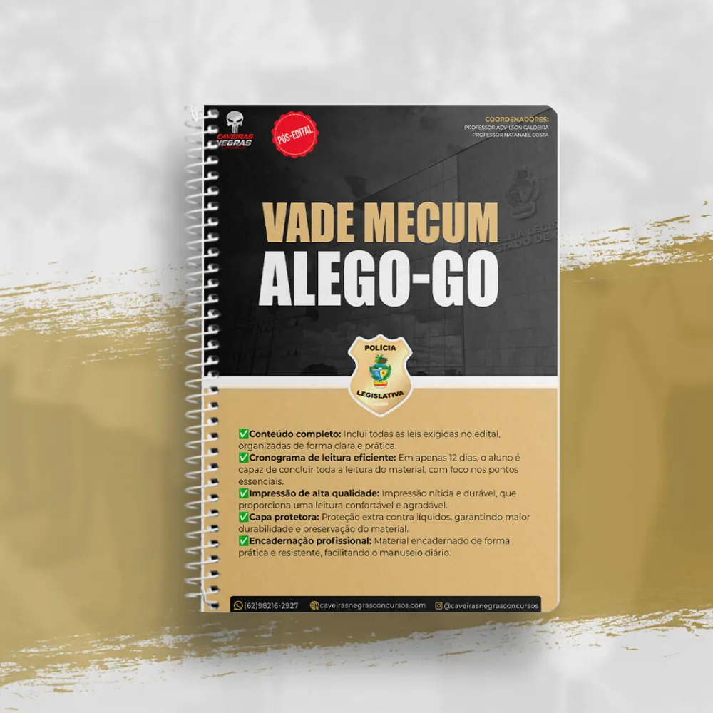 Vade Mecum + Cronograma de Leitura — ALEGO Pós-Edital