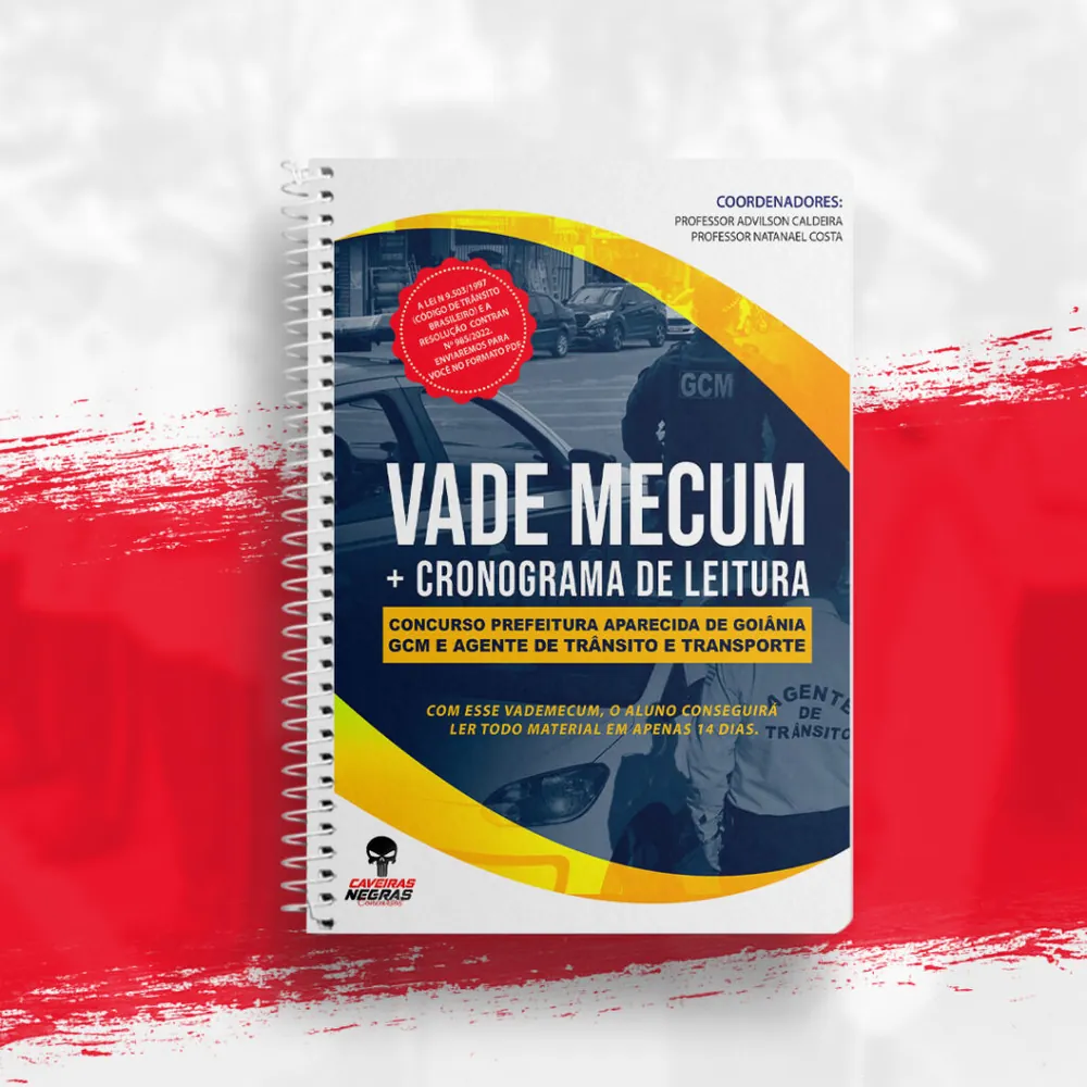 Vade Mecum + Cronograma de Leitura — GCM e Agente de Trânsito de Aparecida de Goiânia