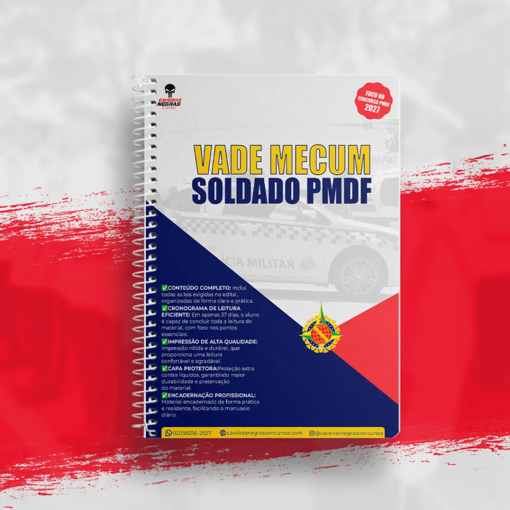 Vade Mecum + Cronograma de Leitura — PMDF - Soldado