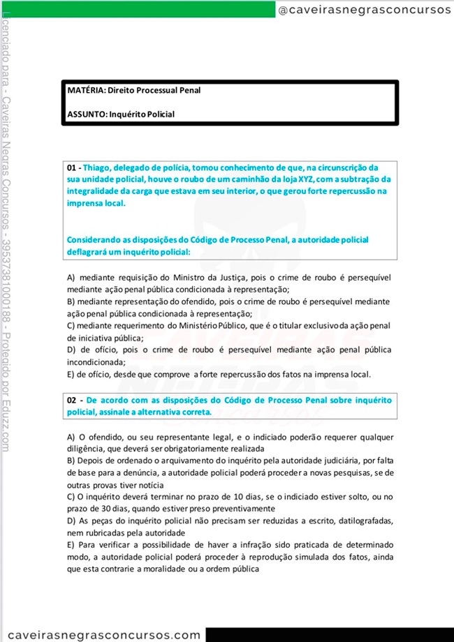 Questões por Tópicos